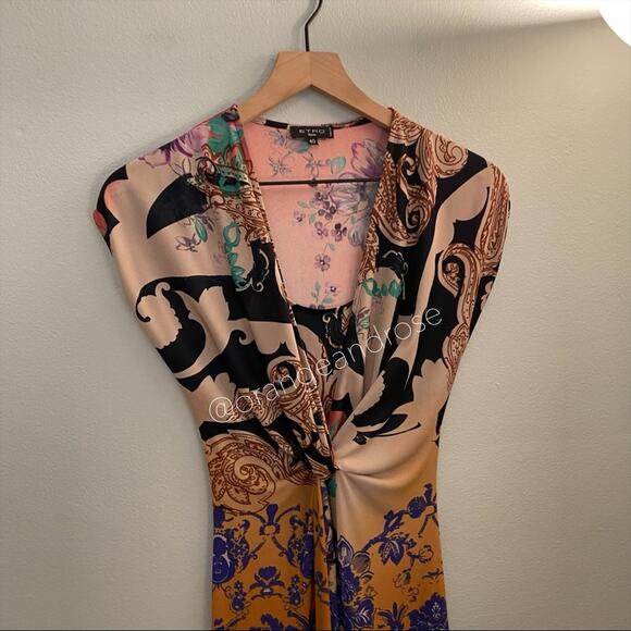 ETRO Milano Orange Mini Dress XS - Picture 8 of 12